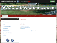 Tablet Screenshot of falmouthyouthbaseball.org